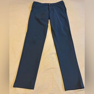 Lululemon Commission Pants Men's Blue Slim Fit ABC Casual Work Poly 32 X 32
